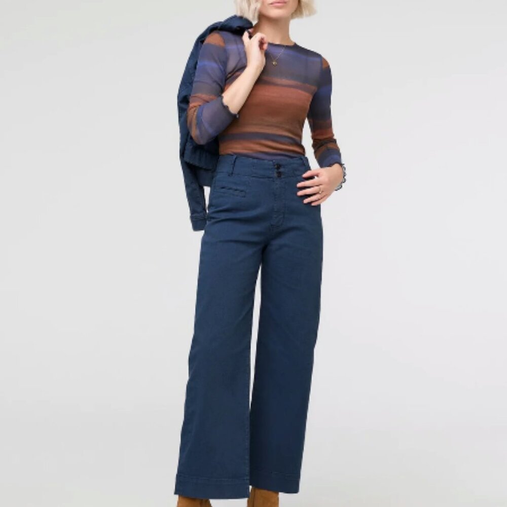 DUER LuxTwill High Rise Trouser - Marine